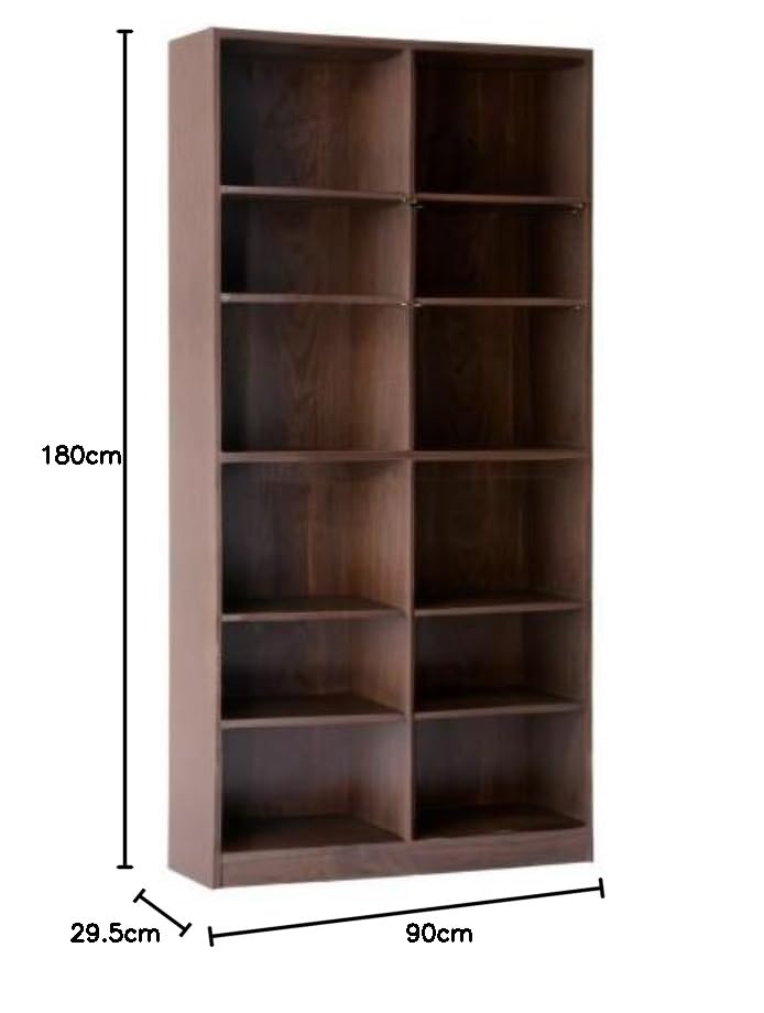 Amazon｜Vデザイン 本棚 大容量 幅90×奥行29.5×高さ180cm 木製 ラック